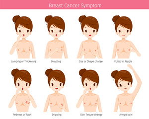 Naked Woman With Breast Cancer Symptoms, Mammary, Boob, Body, Organs, Physical, Sickness, Health