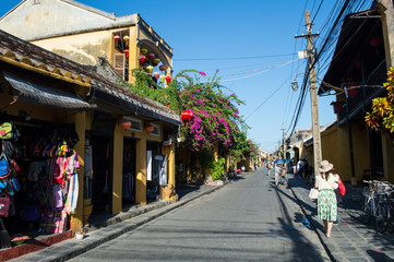 Picturesque Street in Hoi An, Vietnam