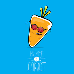vector funny cartoon orange carrot character