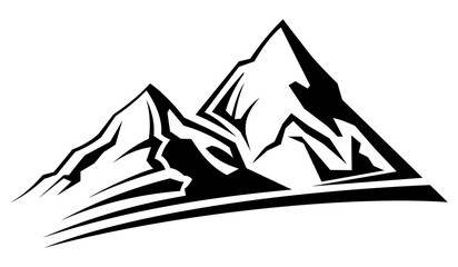 Simple mountain silhouette