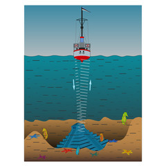 Echo sounder ship