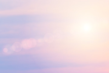 Color through clouds in the evening sky.