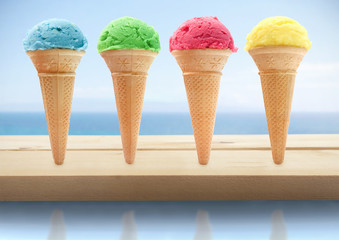 Summer icecream cones