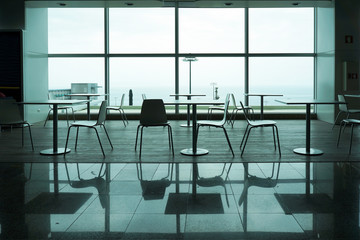 Interior of contemporary building.