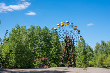 An abandoned ferris wheel in Pripyat