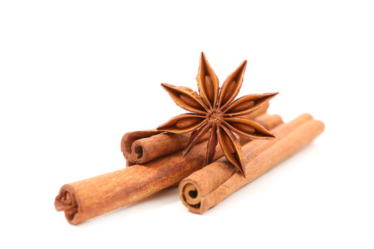 Star Anise And Cinnamon Stick