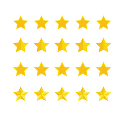 Fototapeta premium Vector set of star for vote or rating
