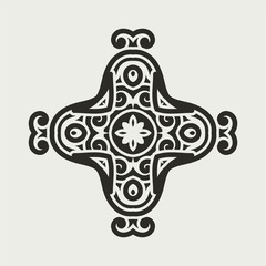 Ornamental vintage, retro, colored logo. Template for design. Art element