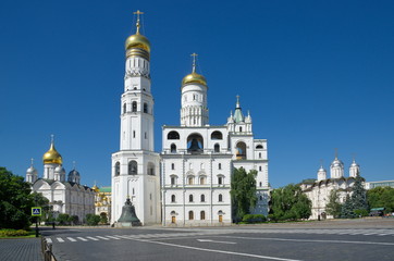 The architectural ensemble cathedrals of Moscow Kremlin, Moscow, Russia 