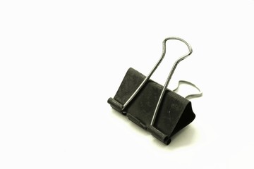 black clip on white background isolated