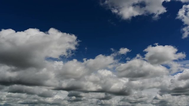 Time lapse clouds on blue sky