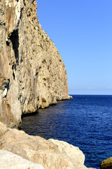 la vista preciosa al mar y la roca España, Costa blanca