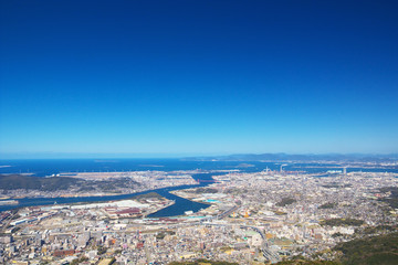 View of Kitakyushu City from Mt. Sarakura