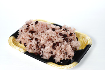 お赤飯　/お祝い事の時にいただく、お赤飯
