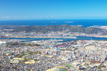 View of Kitakyushu City from Mt. Sarakura