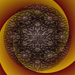 3d illustration - dekorativ spiral muster