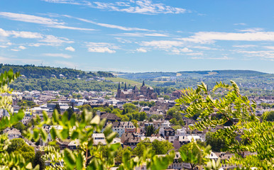 Panoramablick auf Trier Rheinland Pfalz Deutschland