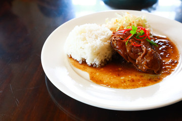 rice with meat and vegetables