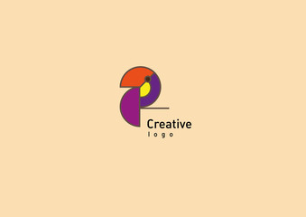 Creative Geometric Contour Logo Large Toucan