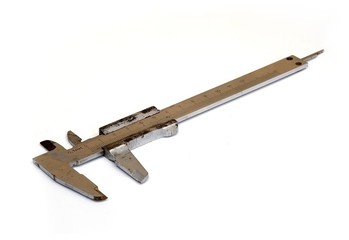 Slide caliper on white background