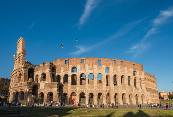 Fototapeta na wymiar The Colosseum and Palatine Hill - Amazing Rome, Italy