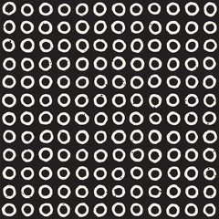 Hand drawn style ethnic seamless pattern. Abstract geometric tiling background in black and white. Vector freehand doodle texture.