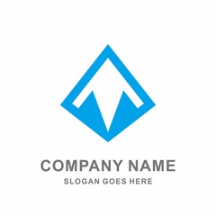 Fototapeta premium Geometric Triangle Wings Arrow Paper Plane Architecture Interior Building Business Company Stock Vector Logo Design Template