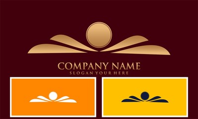 sun landscape nature logo