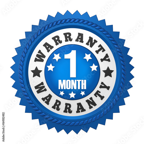 "1 Month Warranty Badge Isolated" Stock photo and royaltyfree images