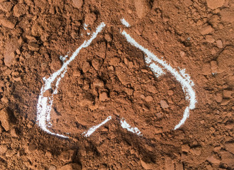 Heart of ground coffee