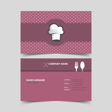 Chef business card design template.