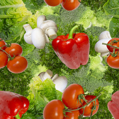 Vegetables seamless pattern.Diet consept.Healthy food background