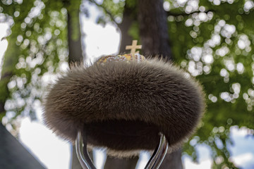 The royal crown with the Christian cross and sable fur