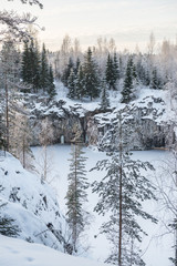 Ruskeala marble quarry, Karelia, Russia