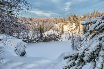 Ruskeala marble quarry, Karelia, Russia