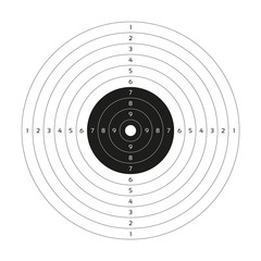 Blank vector gun target, paper shooting target, blank template for printing
