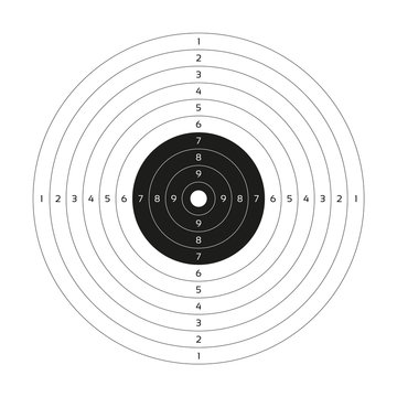 Blank Vector Gun Target, Paper Shooting Target, Blank Template For Printing