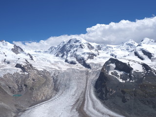 Monte Rosa seen from Gornergrat in Switzerland