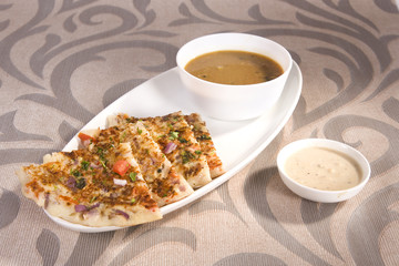 South Indian Dish Onion Uthappams
