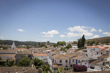 Fototapeta na wymiar Landscape of the medieval town of Óbidos.