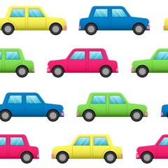Cars. Seamless pattern vector