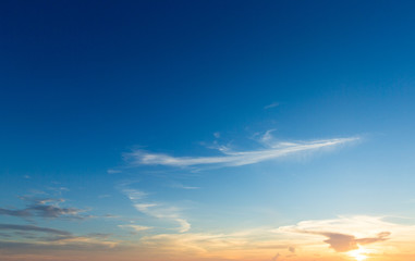 Naklejka premium Blue sky with white clouds