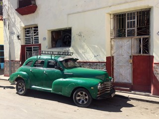 Vintage car parked in Havana