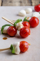 Grilled caprese kebabs