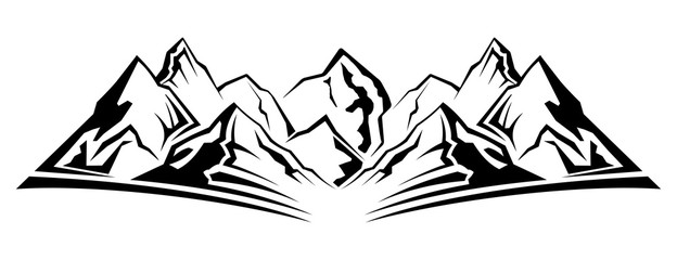 Simple mountain silhouette