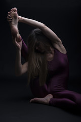 Woman practicing yoga