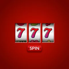 Foto op Plexiglas Lucky seven 777 slot machine. Casino vegas game. Gambling fortune chance. Win jackpot money © kolonko