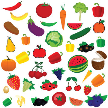 fruit and vegetables illustration