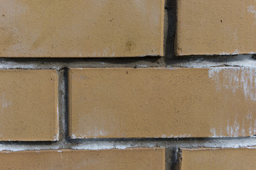 Texture of  orange brick wall. Horizontal, close-up