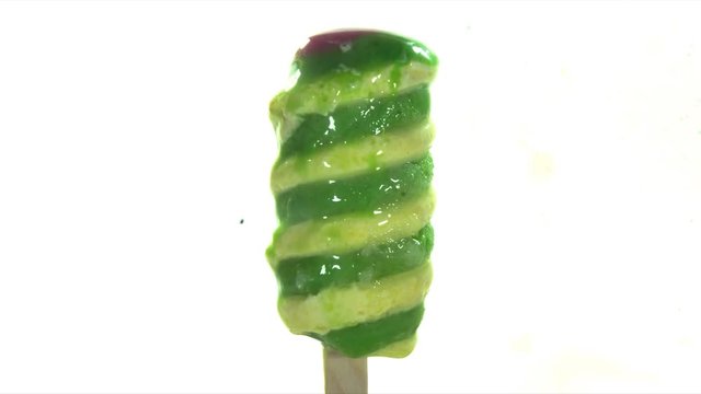 4K: Ice cream melting , time lapse